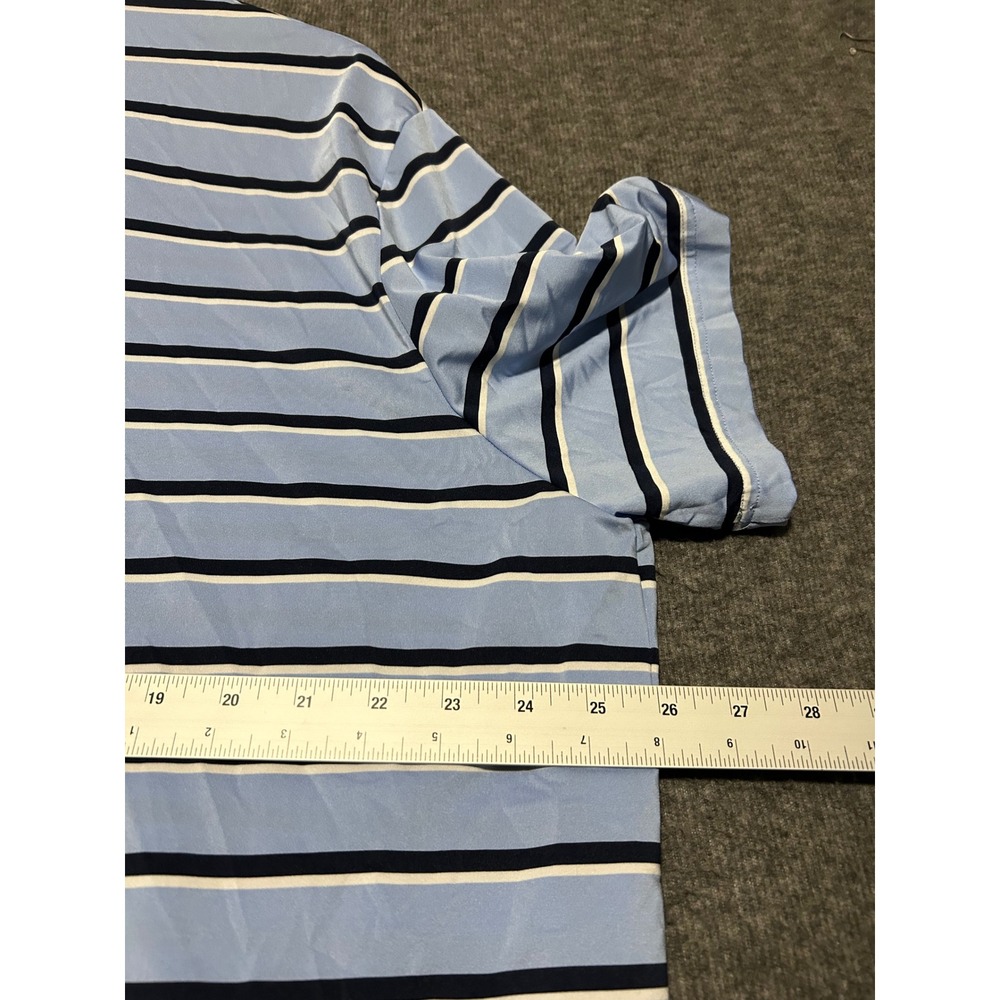 Polo ralph lauren performance polo shirt striped blue golf stretch size 2XL - Picture 7 of 8